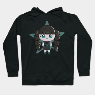 Cute Black Haired Wiccan Girl Hoodie